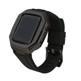 Apple watch バンド 45mm ステンレス&ラバー ab-wc007