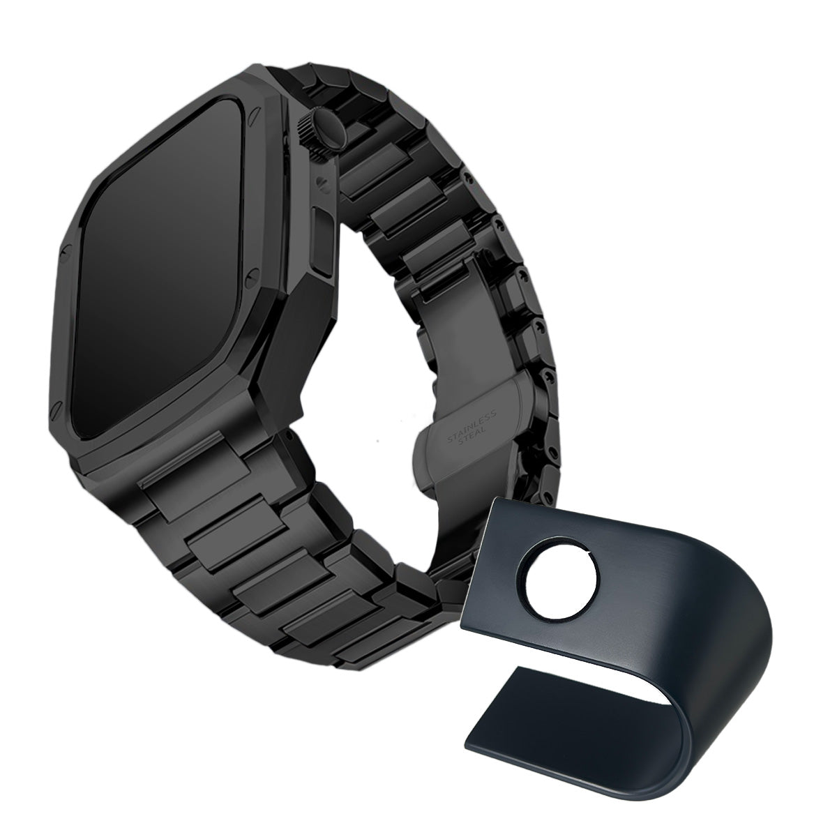 Apple watch バンド 45mm オールステンレス ab-wc006