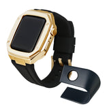 Apple watch バンド 45mm ステンレス&ラバー ab-wc007