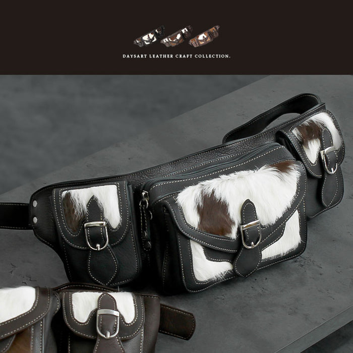 バッグ ボディバッグ メンズ 本革 ハラコ レザー 大容量 ブランド