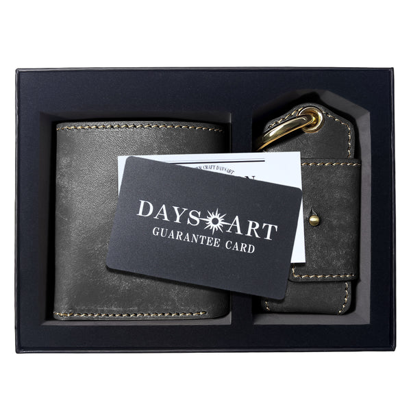 DAYSART 本革 BOX型 ウォレット ボックスウォレット 2つ折り 財布