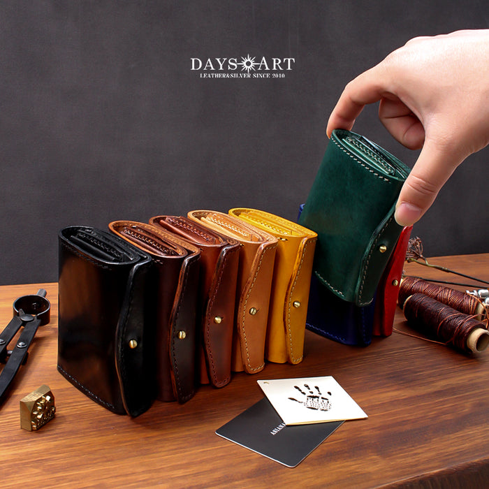 DAYSART 本革 BOX型 ウォレット ブック型 2つ折り 財布 イタリアン