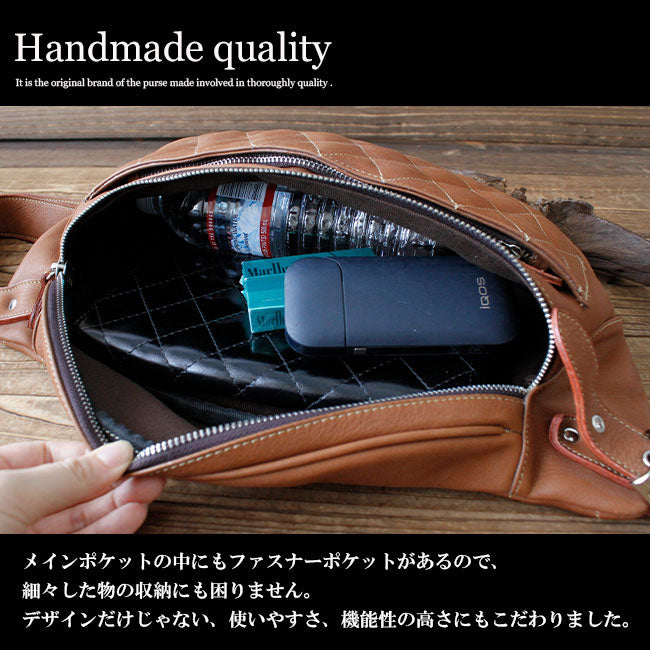 バッグ メンズ ボディバッグ 本革 レザー ワンショルダーバッグ 斜