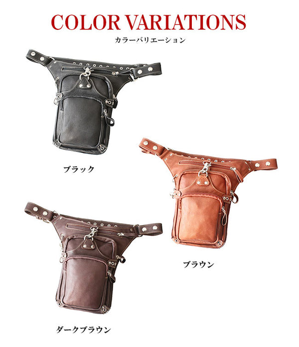 レッグバッグ 牛革 カーフスキン おしゃれ レッグバッグ 本革