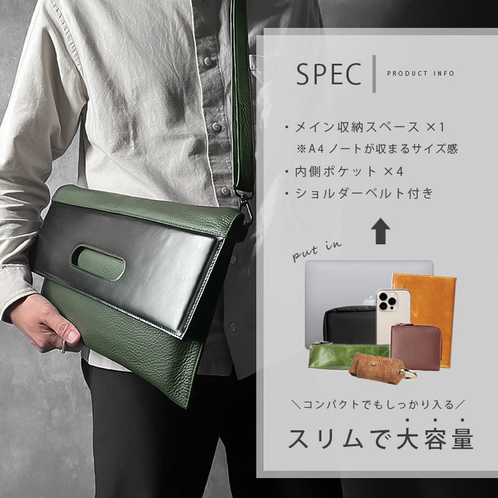 DAYSART 本革 クラッチバッグ ショルダーバッグ メンズ レディース