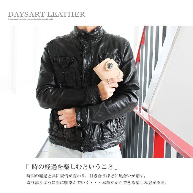 DAYSART 本革 バイカーズ 2つ折り財布 lw147